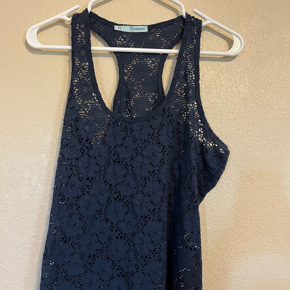 Large lace Tank Top.